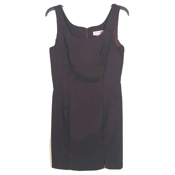 Alyn Paige Burgundy Iridescent Stretch Sheath Mini Dress Size 10 Sleeveless - Picture 2 of 10